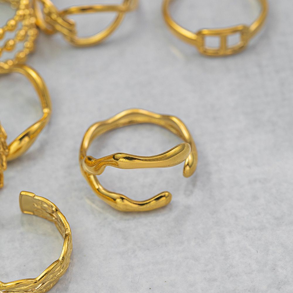 Hollow Titanium Steel Ring For Women