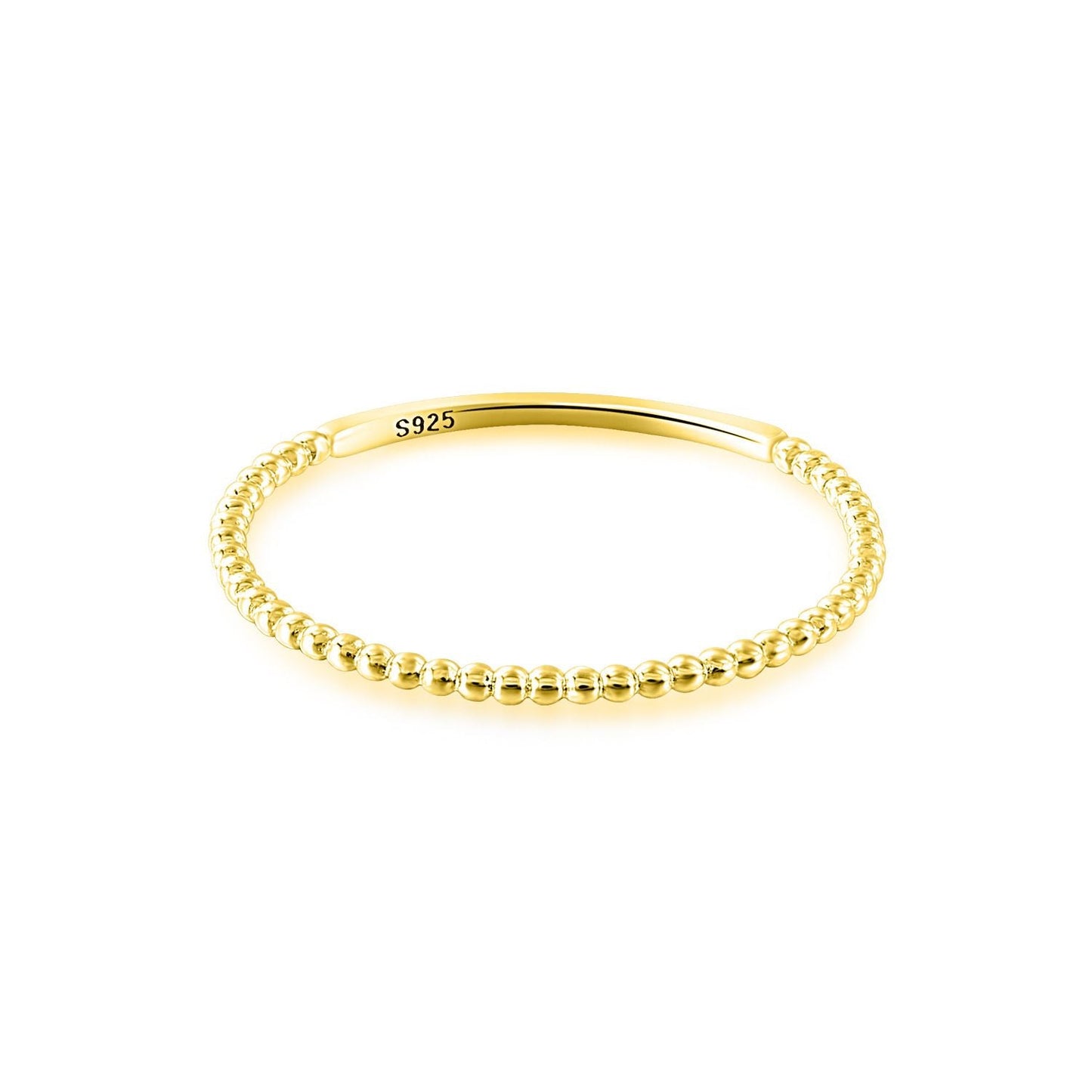 Sterling Silver Minimalist Line Ball Ring