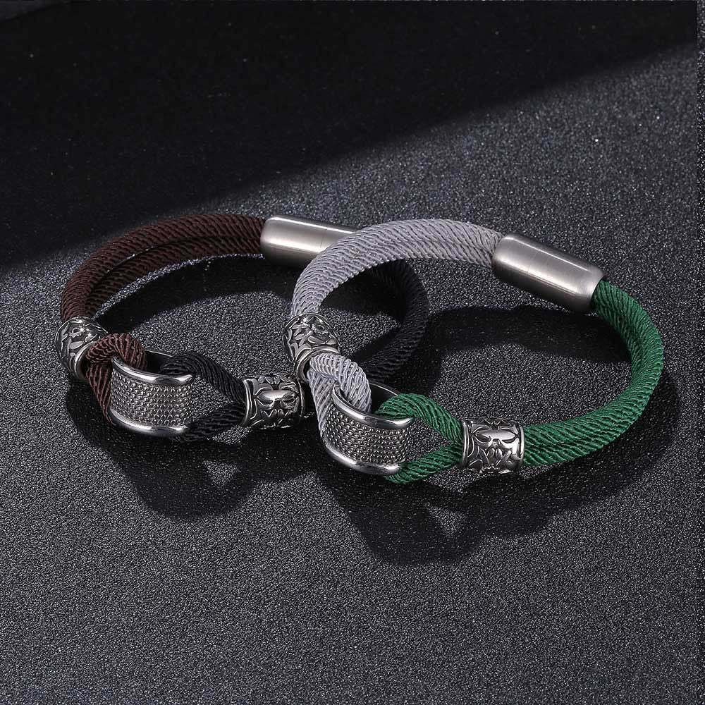 Stainless Steel Bracelet Titanium Steel Milanese Rope Beads