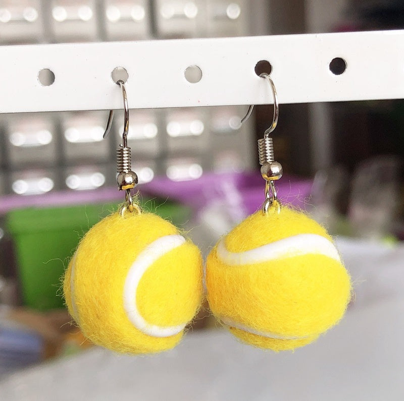 Fashion Creative Mixed Color Simulation Tennis Earrings