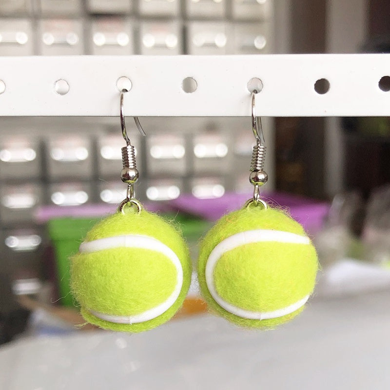Fashion Creative Mixed Color Simulation Tennis Earrings