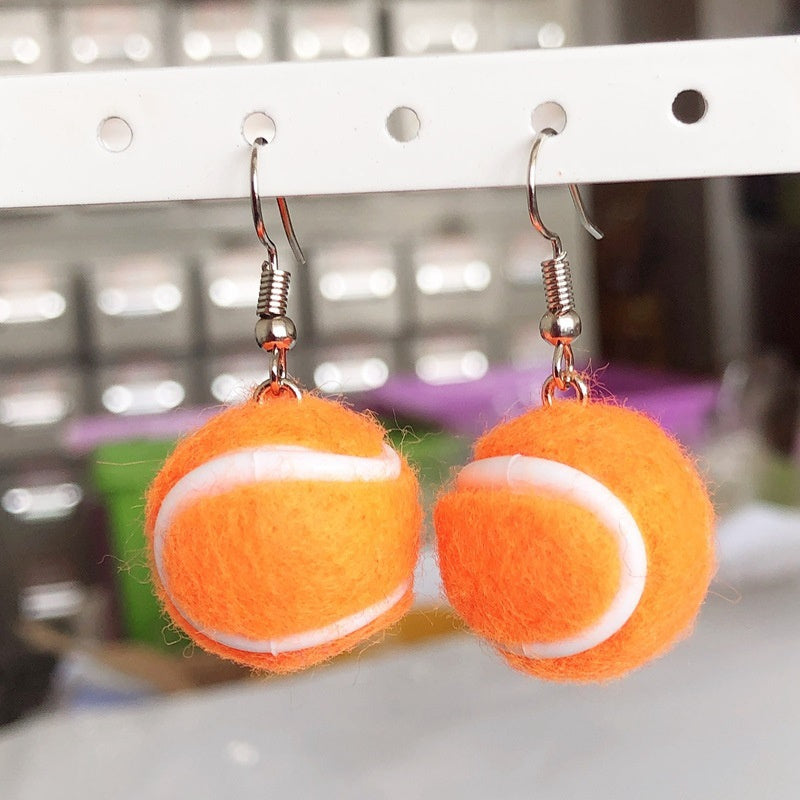 Fashion Creative Mixed Color Simulation Tennis Earrings