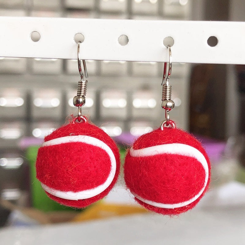 Fashion Creative Mixed Color Simulation Tennis Earrings
