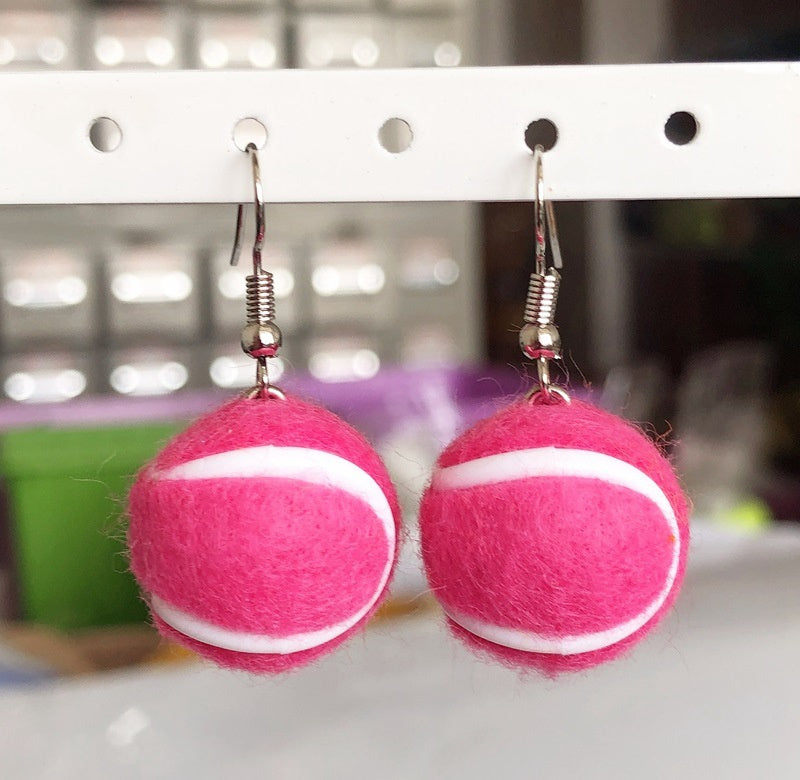 Fashion Creative Mixed Color Simulation Tennis Earrings