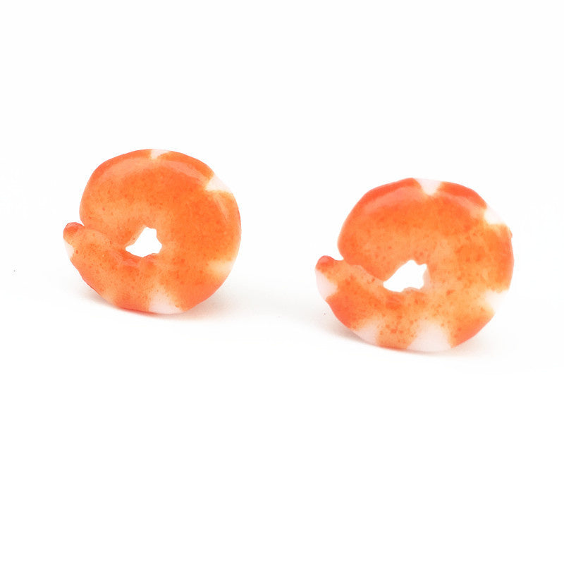 Creative Hand-made Shrimp Earrings Simulation Personality