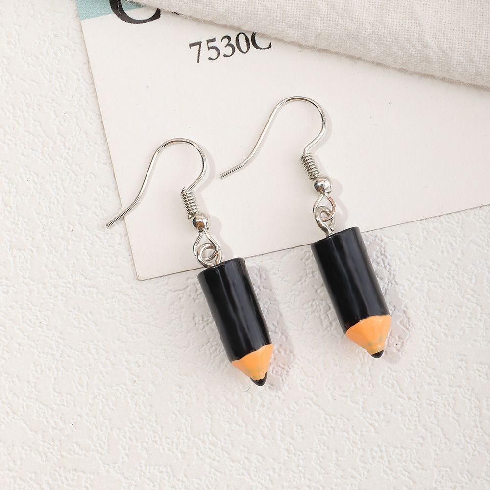 Fashion Cute Little Pencil Earrings Personality Funny Handmade