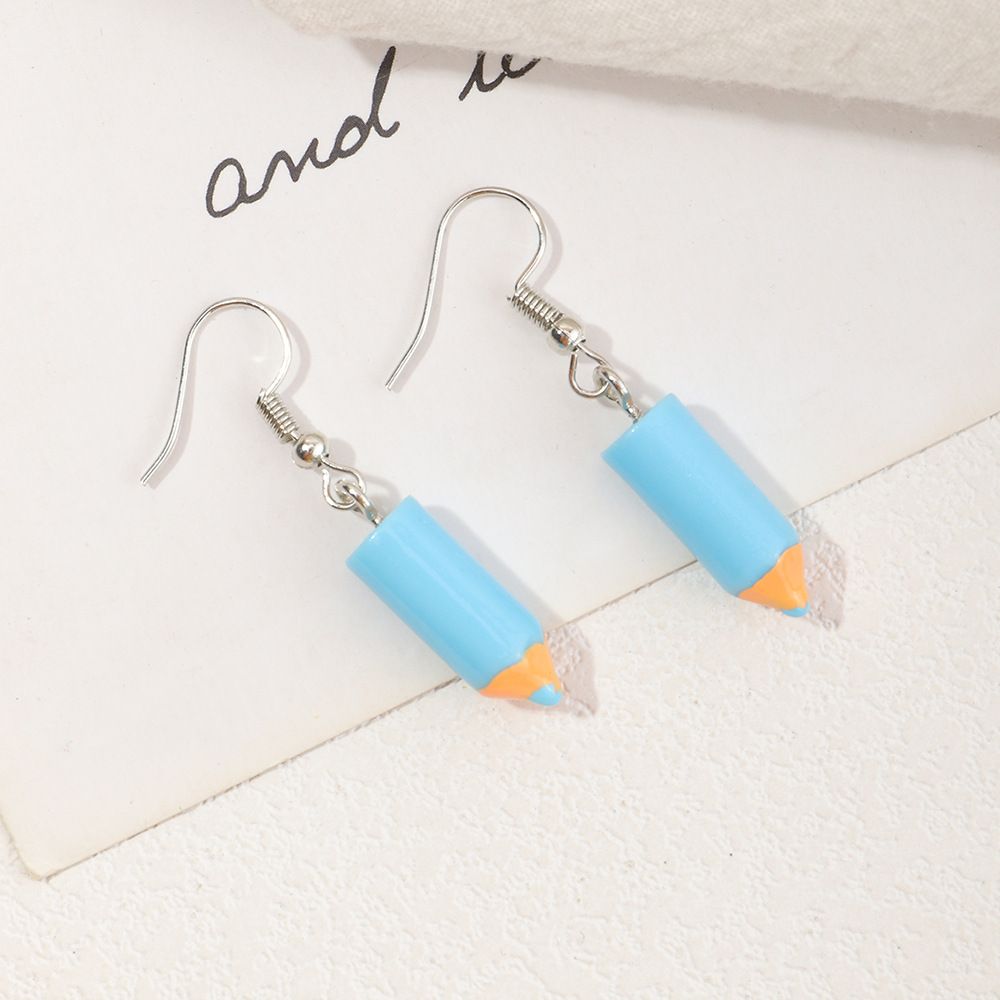Fashion Cute Little Pencil Earrings Personality Funny Handmade