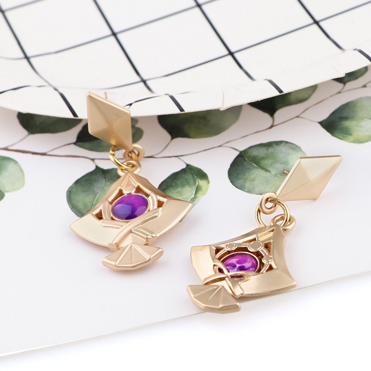 Cartoon Alloy Earrings Unisex Geometric Type