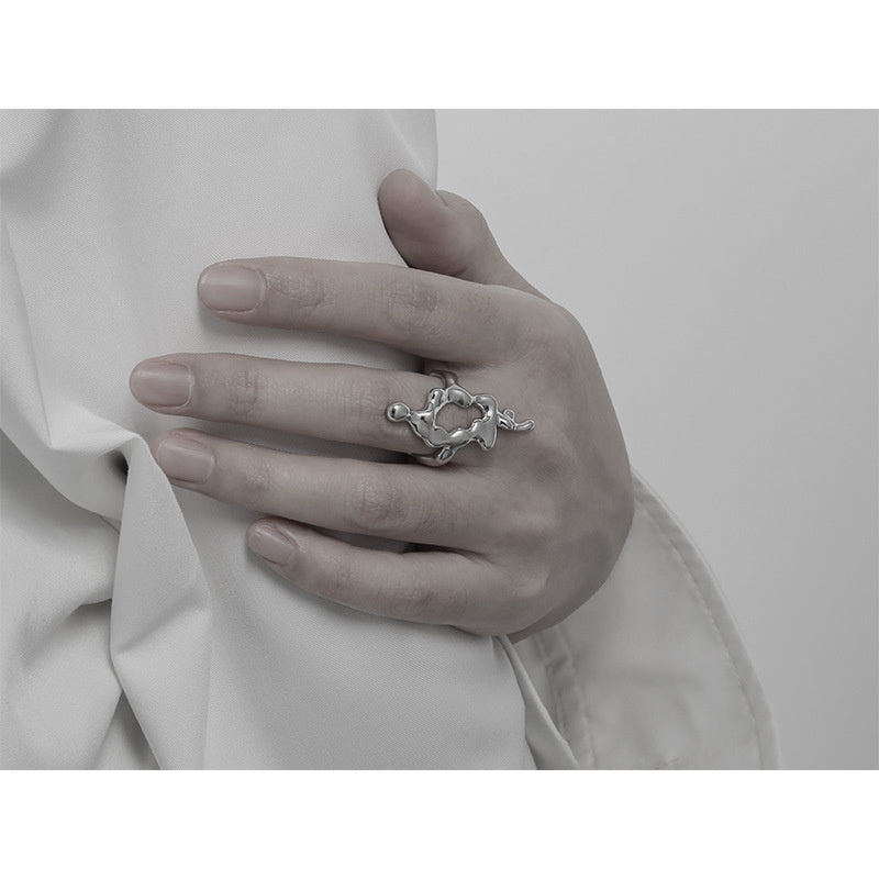 Entry Lux High-grade New Exaggerated And Personalized Hollow Design Ring