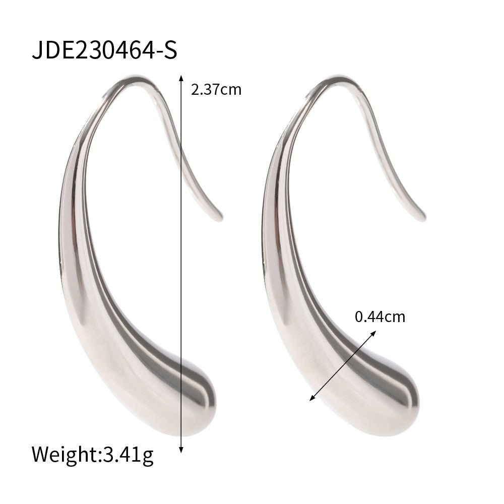 18K Gold Stainless Steel Irregular Water Drop Ear Studs