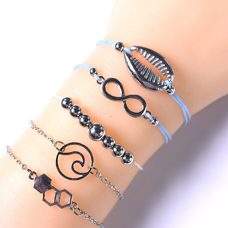 Woven HAILANG Blue Bracelet Set
