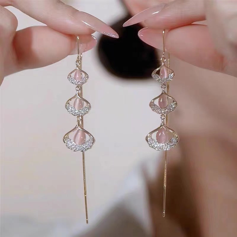 Super Immortal Ginkgo Leaf Ear Thread Female Ethnic Style And Temperament