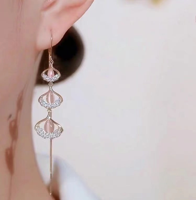 Super Immortal Ginkgo Leaf Ear Thread Female Ethnic Style And Temperament