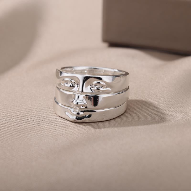 David Eye Rings For Women Gold Plated Vintage Fac