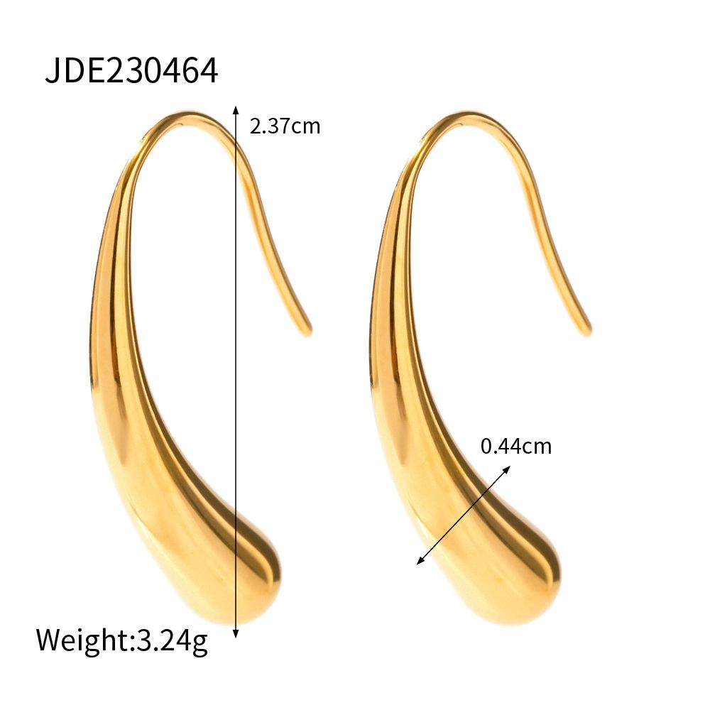 18K Gold Stainless Steel Irregular Water Drop Ear Studs