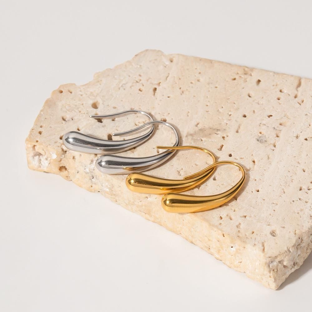 18K Gold Stainless Steel Irregular Water Drop Ear Studs