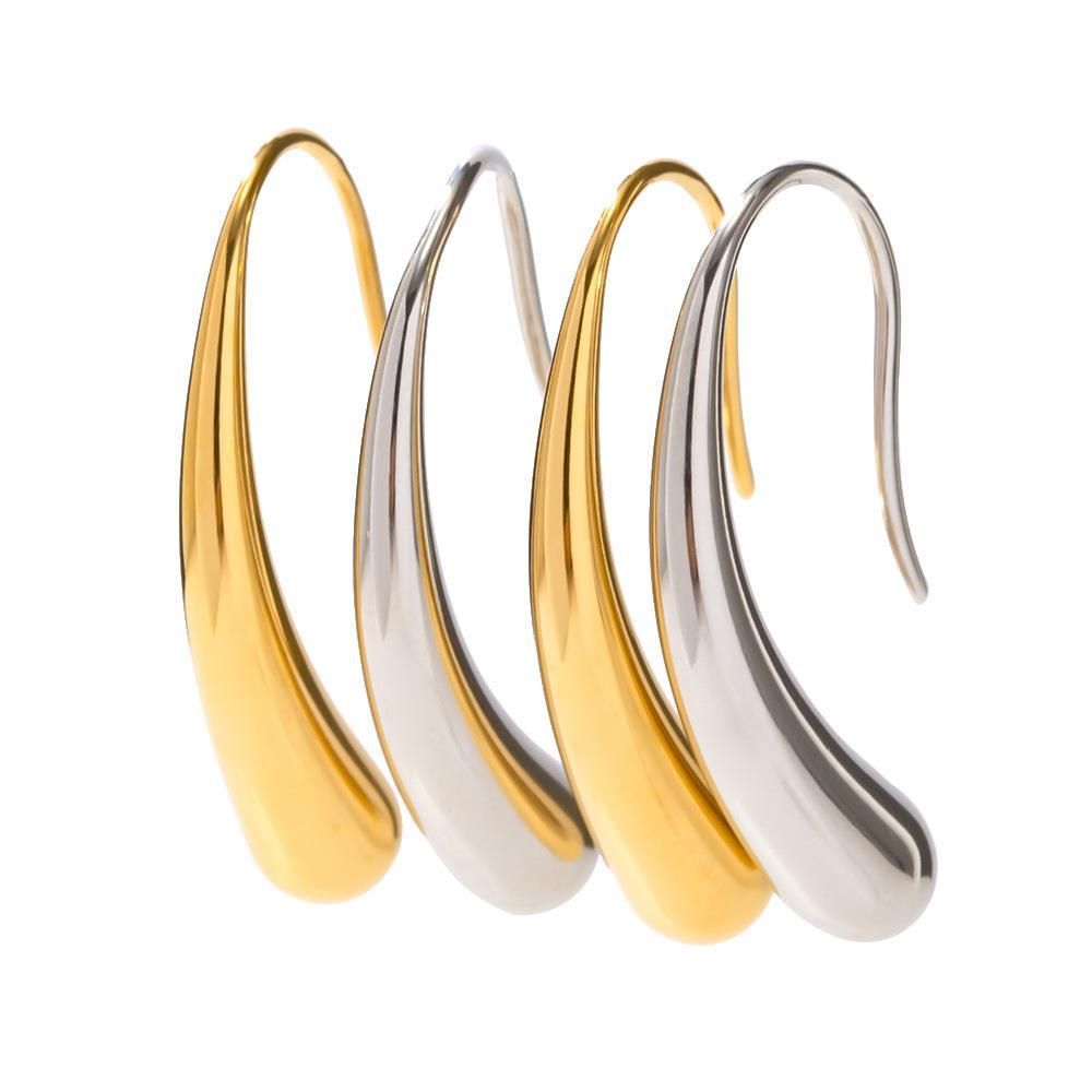 18K Gold Stainless Steel Irregular Water Drop Ear Studs