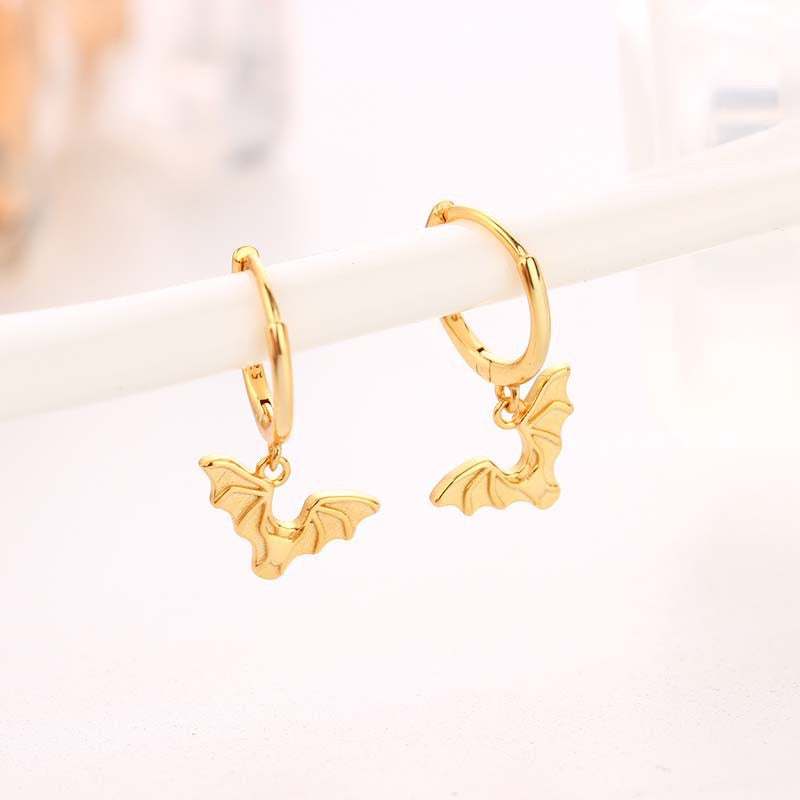 Personality Fashion Bat Earrings Rock Punk