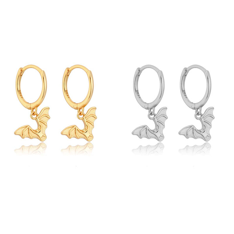 Personality Fashion Bat Earrings Rock Punk