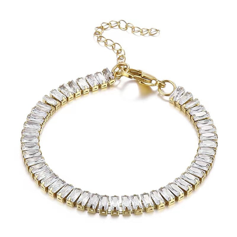 Fashion Personality And Creativity Square Zircon Bracelet