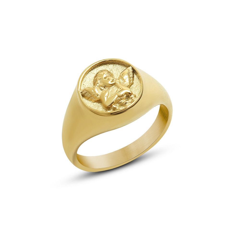 European And American Personality Angel Boy Ring