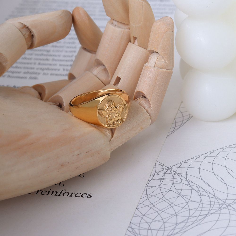European And American Personality Angel Boy Ring