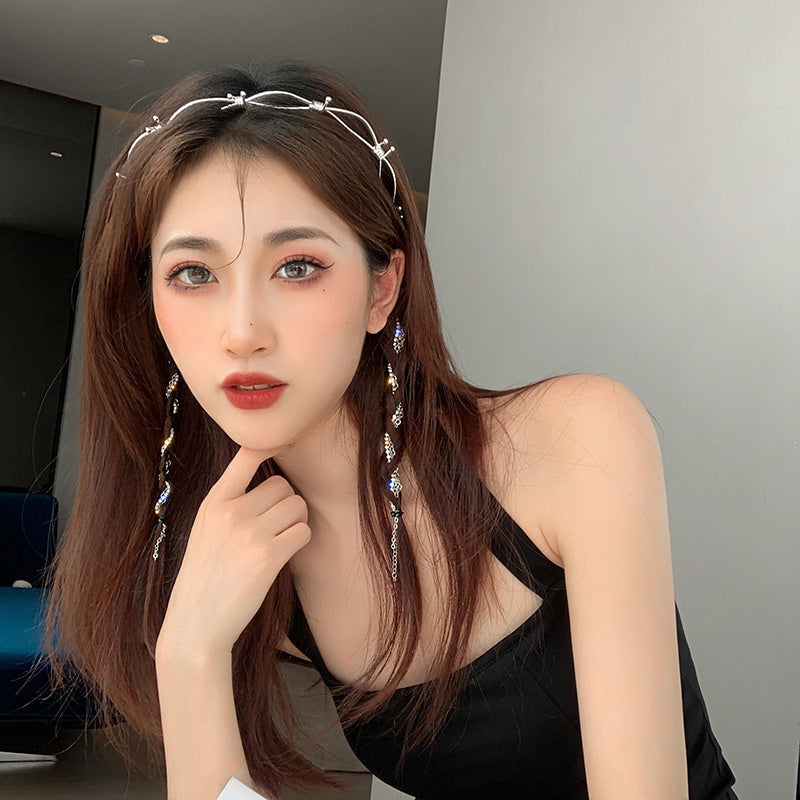 Air-encrusted Tassel Headband, Fashionable And High-end