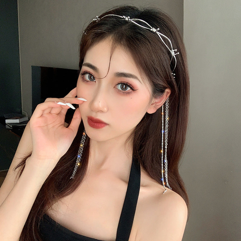 Air-encrusted Tassel Headband, Fashionable And High-end