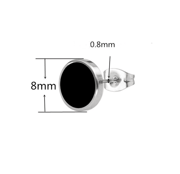 Oil Coated Circular Cake Drop Oil Earrings
