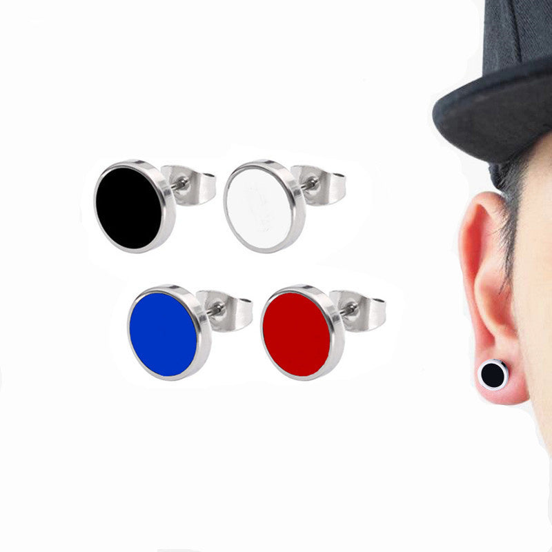 Oil Coated Circular Cake Drop Oil Earrings