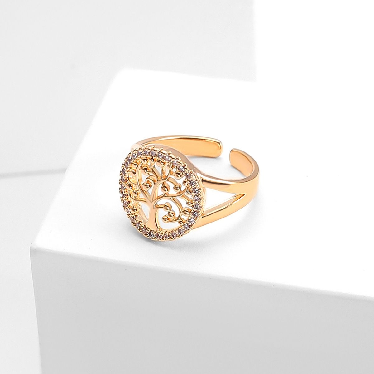 Simple Retro Knuckle Water Drop Geometry Diamond Ring