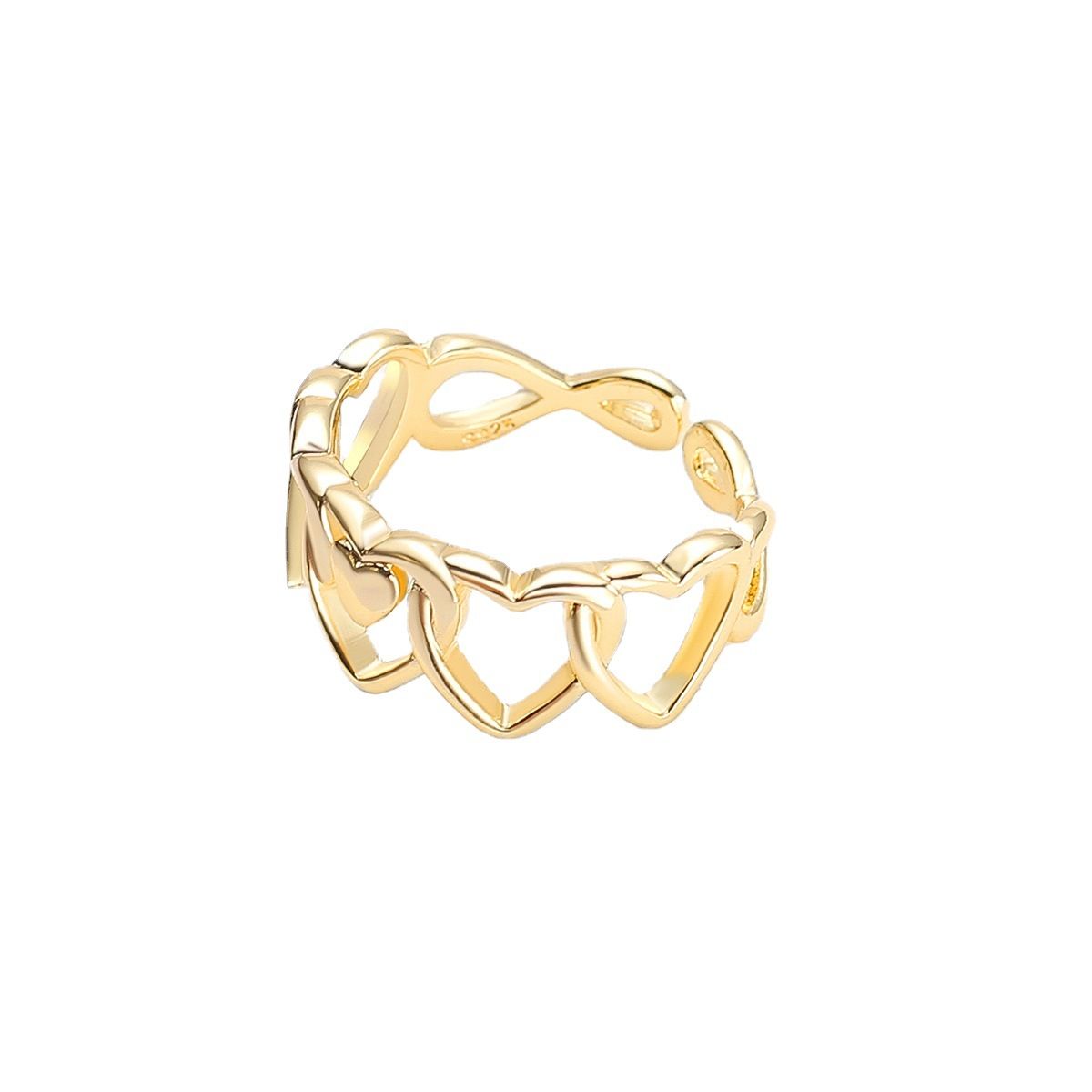 Simple Retro Knuckle Water Drop Geometry Diamond Ring