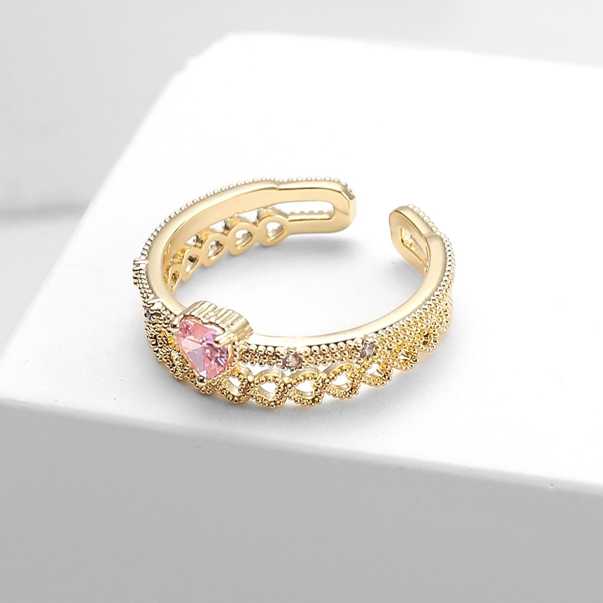 Simple Retro Knuckle Water Drop Geometry Diamond Ring