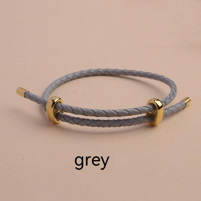Adjustable Leather Rope Bracelet Wrist String Large Hole Bead Rope