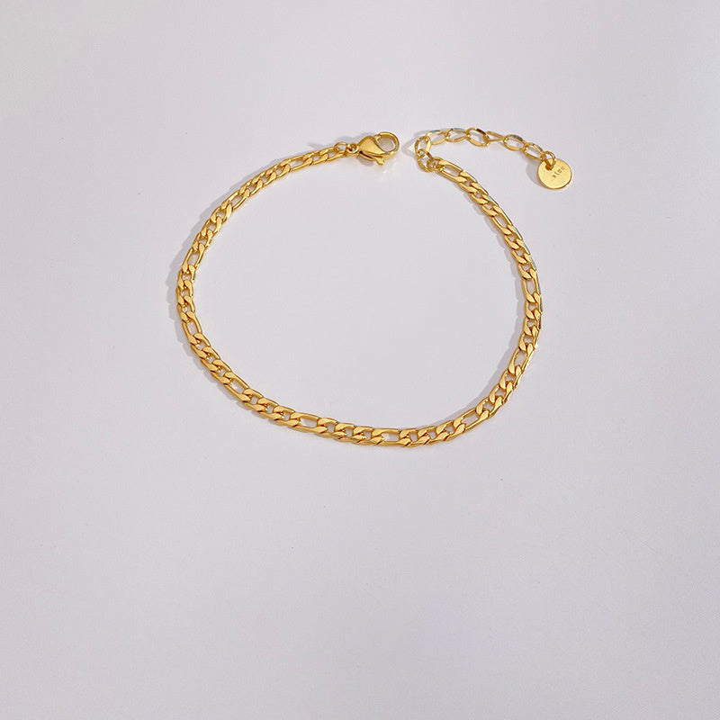 Simple Stainless Steel Exquisite Bead Necklace Bracelet