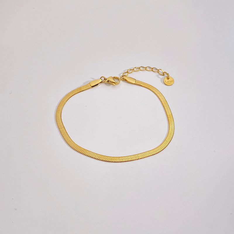Simple Stainless Steel Exquisite Bead Necklace Bracelet