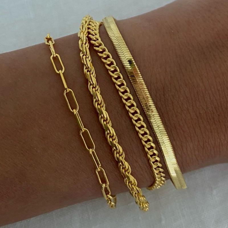 Simple Stainless Steel Exquisite Bead Necklace Bracelet