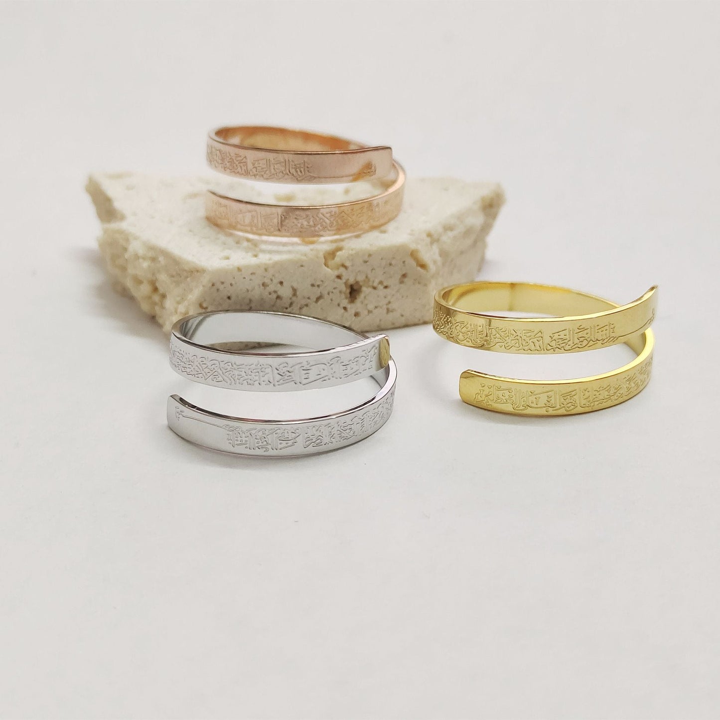 European And American Ayatur Kurxi Strip Ring Stainless Steel