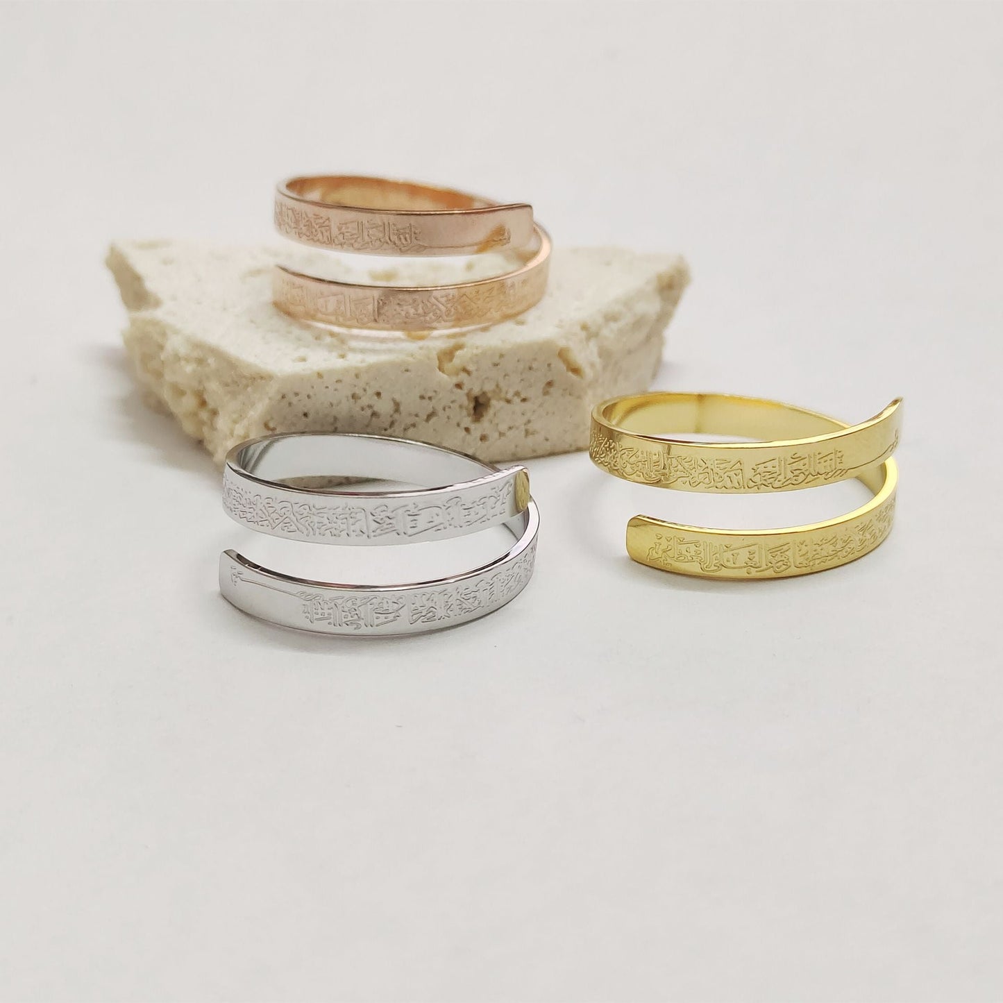 European And American Ayatur Kurxi Strip Ring Stainless Steel