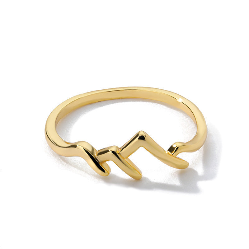 Simple Mountain Ring Mountain Peak Creative Ring