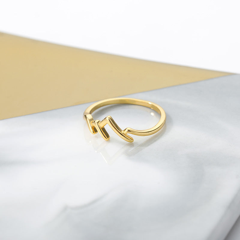 Simple Mountain Ring Mountain Peak Creative Ring