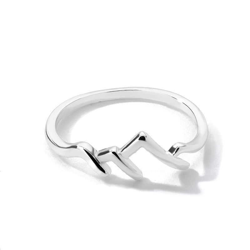 Simple Mountain Ring Mountain Peak Creative Ring