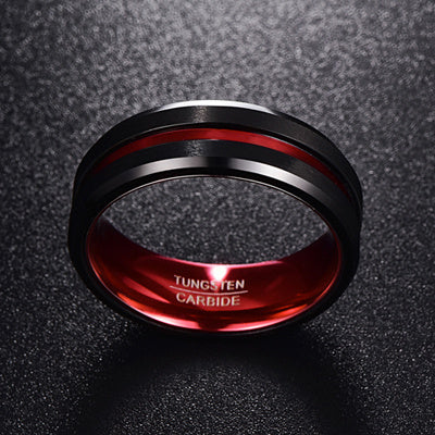 Two-color Men's Tungsten Steel Ring