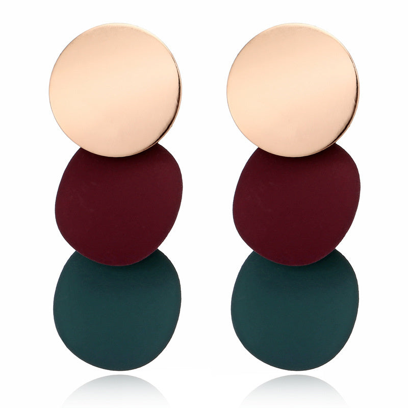 Creative And Elegant Simple Geometric Round Irregular Earrings