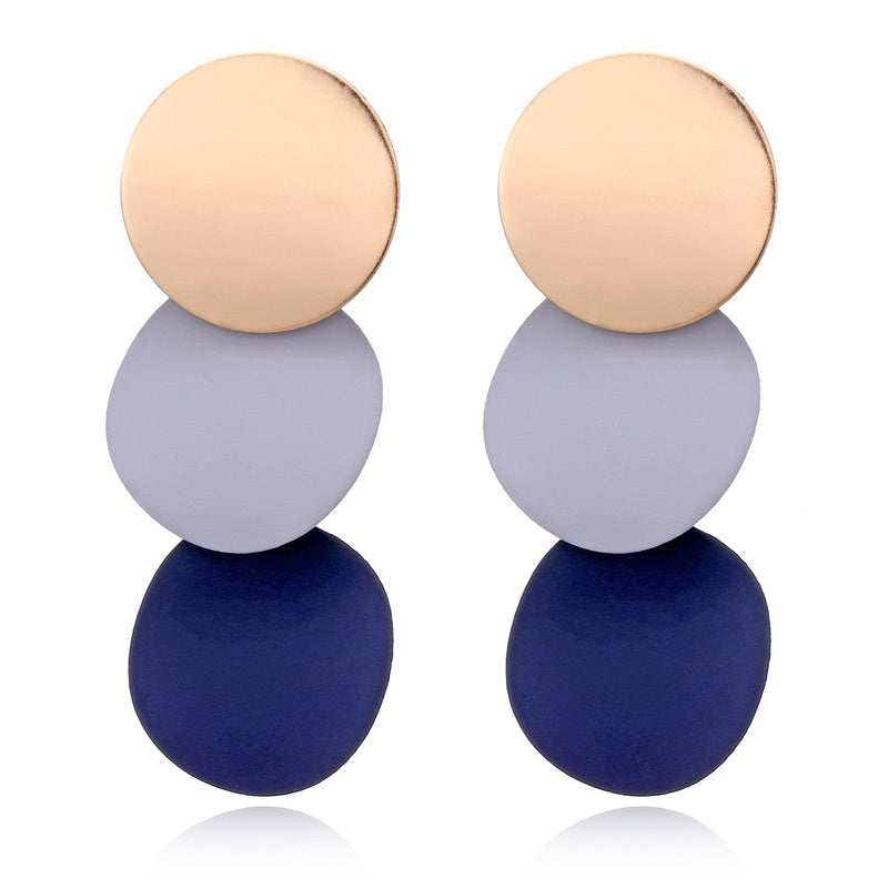 Creative And Elegant Simple Geometric Round Irregular Earrings