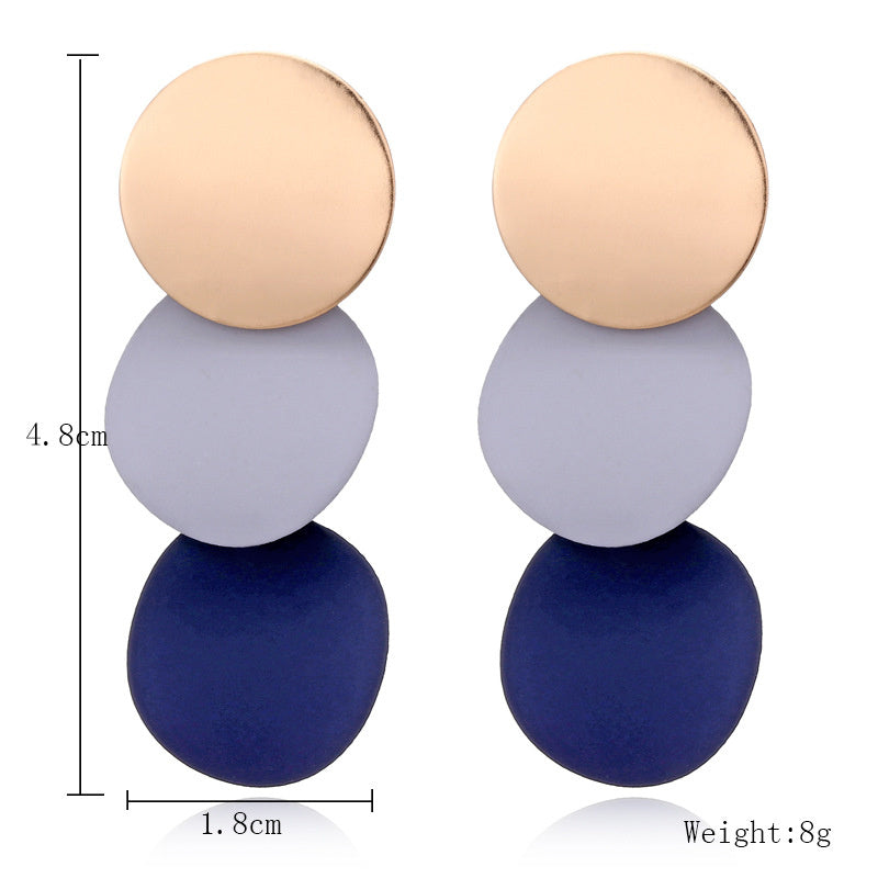 Creative And Elegant Simple Geometric Round Irregular Earrings