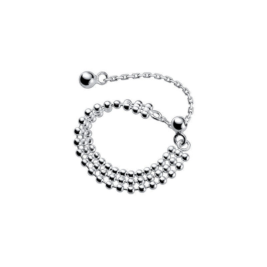 Women's Adjustable Three-layer Light Beads Ring