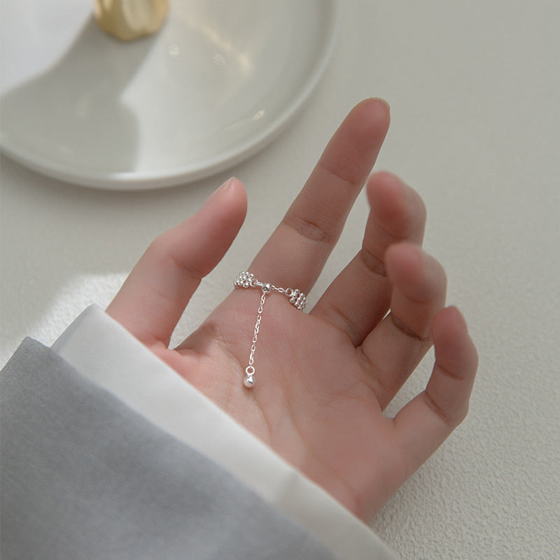 Women's Adjustable Three-layer Light Beads Ring