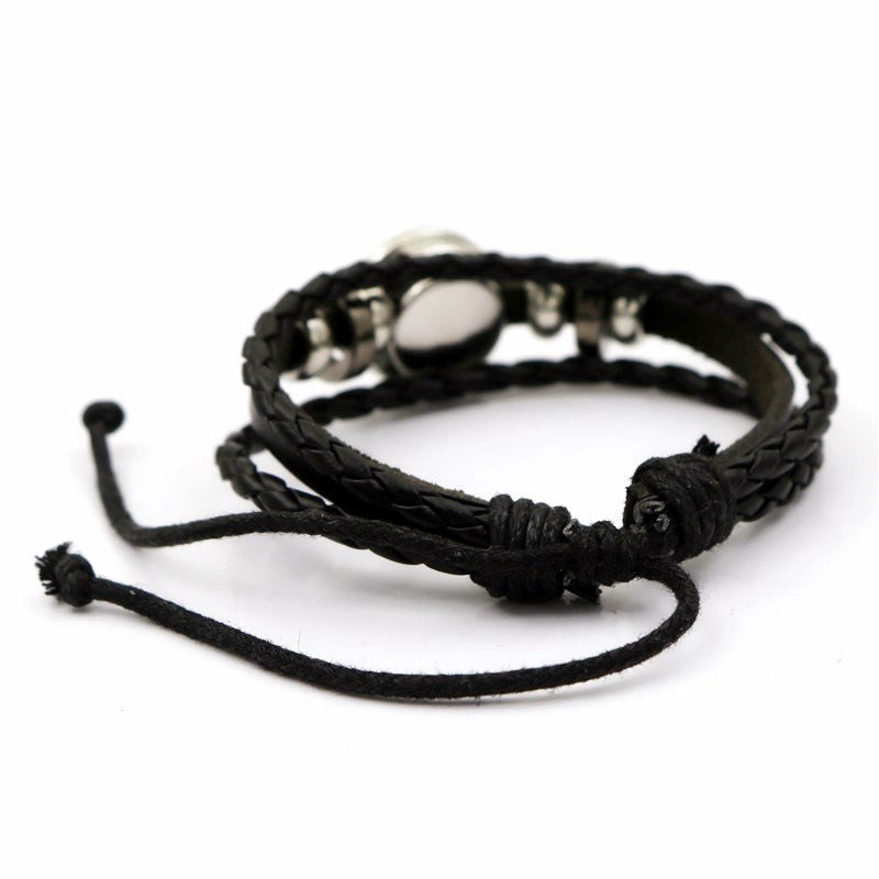 Time Stone Hand Weaving Bracelet European And American Beaded Jewelry