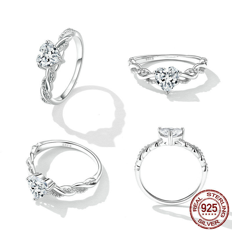 Sparkling Romantic Love Ring Jewelry Elegant